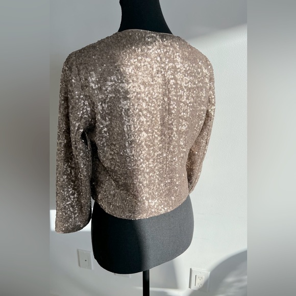 Rose Gold Sequin Jacket from French Brand Promod. Size Euro 38 | UK 10 |US 6 - Picture 3 of 6